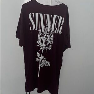 Sinner Maroon Graphic T-Shirt